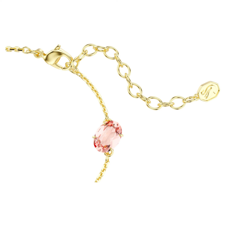 Gema bracelet Mixed cuts, Dangling crystals, Multicolored, Gold-tone plated